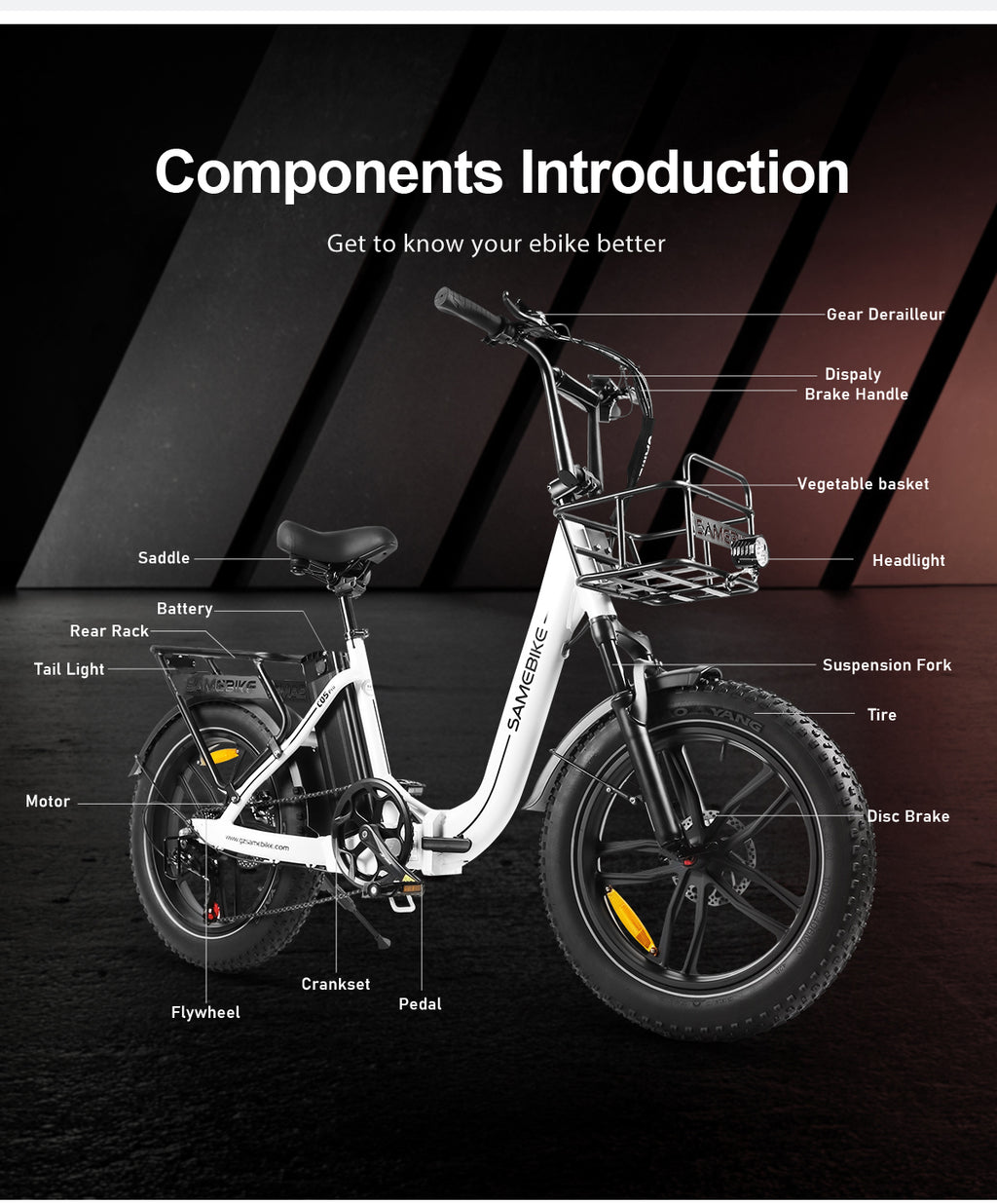 Vélo électrique Samebike C05 PRO 500W 