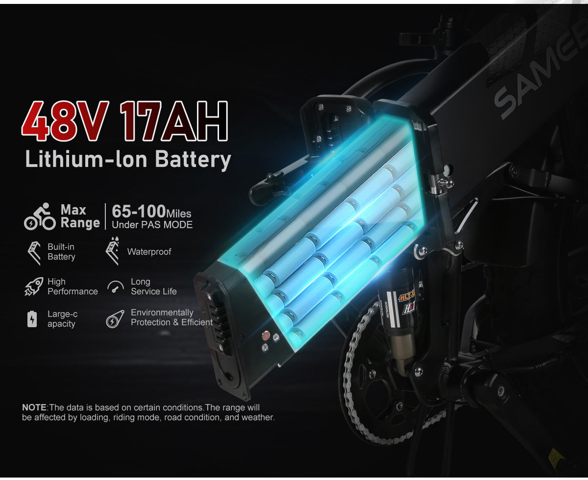 Vélo électrique Samebike RS-A02 PLUS 1200W pliable