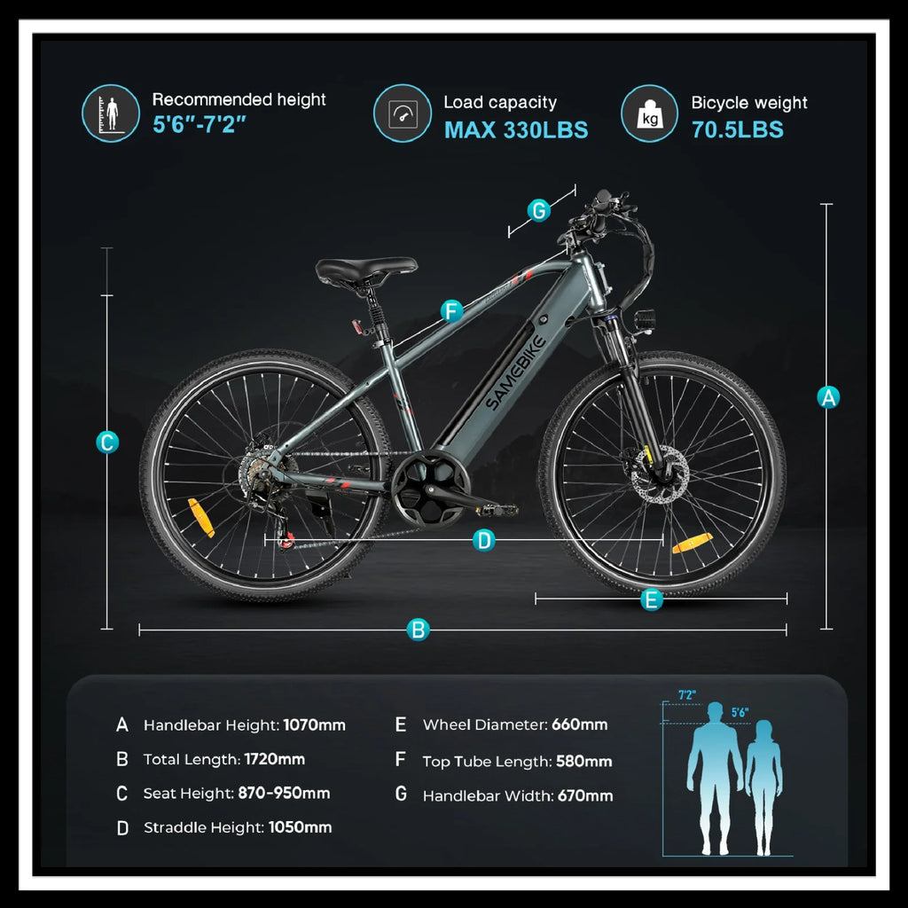 Vélo électrique Samebike RS-A01 MEN 500W 